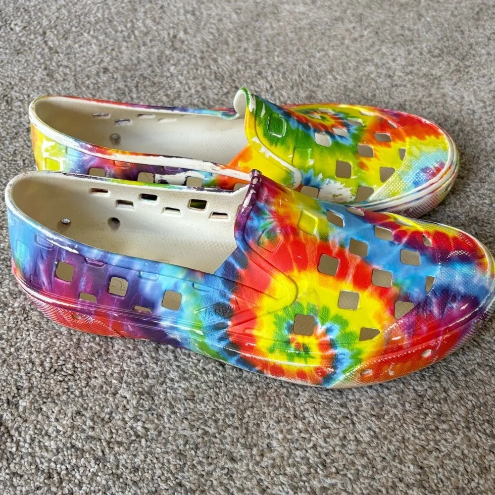Vans‎ - Kids Unisex LightweightRubber Slip On Water Shoe - Size 5 - Tye-Dye